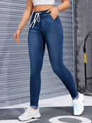 Calça Jeans Drawstring