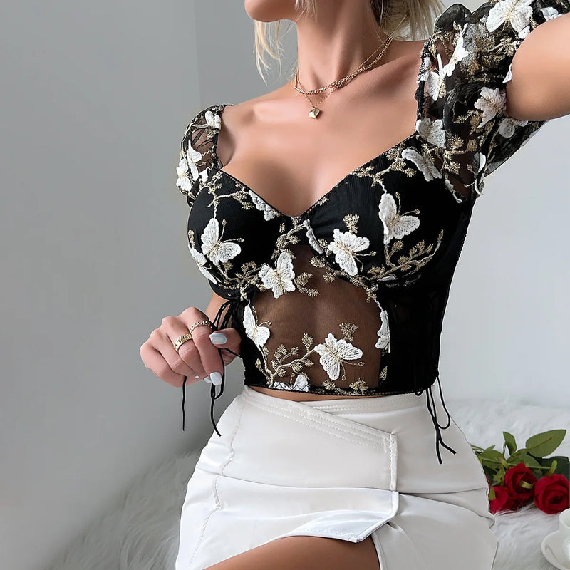 Blusa Jardim de Renda